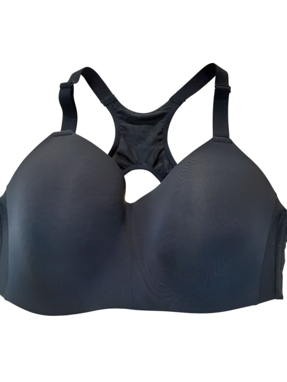 Avia Sports Bra Womens Size XL Black Racerback Stretch Unlined Wireless